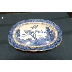 Booth's Real Old Willow Vegetable Bowl 8 3/4 inch inch flat rim